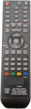 Nij LED-67 13 IN 1 LED Series TV Universal Remote Control Bpl Dapic Crown Futec1 Intex Lloyd Vu Micro max Set max T Series Remote Controller