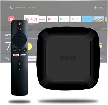 MOOZMOB Smart TV Box Normal TV to Android TV Converter Box 4GB RAM+32 GB ROM Built-in Chromecast Normal TVs Remote Controller