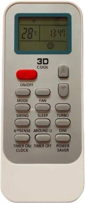 Tech Vibes AC Remote No. 129, Compatible With Whirlpool 3D Auto AC Remote Control WHIRLPOOL Remote Controller