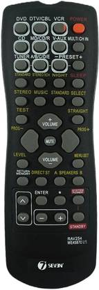 7SEVEN Compatible for Yamaha Av Receiver Remote Control Original RAV254 Model Suitable for RX-V350 HTR-5730 RX-V359 RXV350 HTR5730 RXV359 Home Theatre Music Systems Remote Controller