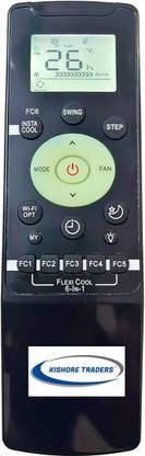 Kishore Traders Compatible Ac Remote Control For Carrier Ac Flexicool Inverter Split Ac Carrier Ac CAI18ES5R34F1, CAI18ER3R34F0, CAI18EE3R35W0, RG56CMI-B2 Remote Controller