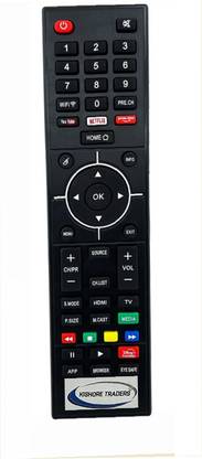 Kishore Traders Compatible Remote Control For Smart Led Tv With WiFi Button Foxsky Smart Led Tv Remote Controller