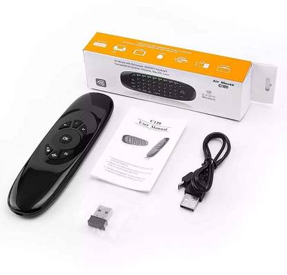 VOOCME C120 Wireless Air Mouse Remote Control 2.4GHz Rechargeable Mini Wireless Keyboard Gyroscope 2.4GHz Rechargeable For Android Smart TVBox,PC,Laptop,ProjectorRemote,Controller Remote Controller