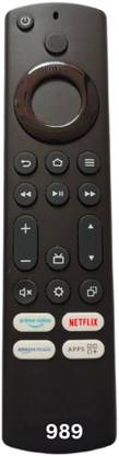 Upix 989 Smart TV Remote Compatible for Amazon Basics Smart TV (NOT FOR AMAZON FIRE TV STICK) Remote Controller
