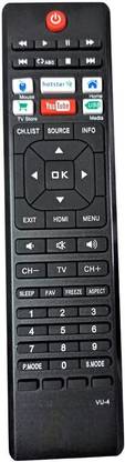 Rohit Electronics 43BU113 Compatible Remote for VU LED LCD TV With Smart Functions (Non Voice) (EXACTLY SAME REMOTE WILL ONLY WORK) Remote Controller
