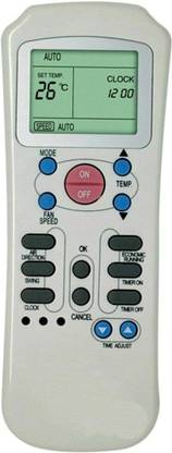 NixGlobal 82 CAR-RIER AC Remote Compatible with CARRIER 1 / 1.5 / 2 TON AC Remote Controller