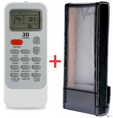 Paril (Remote+Cover) Ac Remote compatible for Whirlpool Ac (3D Auto) With PU Leather Protective Cover( EXACTLY SAME REMOTE WILL ONLY WORK) Remote Controller