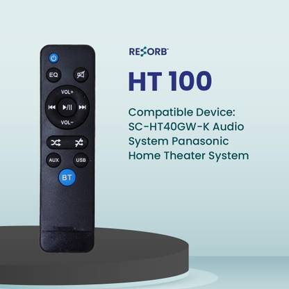 RESORB HT 100 SC-HT40GW-K Audio Home Theater System Remote Control Compatible Compatible with Panasonic SC-HT40GW-K Model Audio Home Theater System Remote. Remote Controller