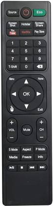 HDF Compatible for Hom, Mitsun Intex & Truvison TV (LED-SH4007) Hom TV, Mitsun TV, Intex TV, Truvison TV Remote Controller
