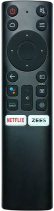 7SEVEN Compatible Bluetooth Voice Command Google Assistant NOKIA Smart Remote Control Smart Android 4K LED UHD Nokia Remote Netflix ZEE5 Hotkey - Pairing Must ! NOKIA Tv Remote Controller