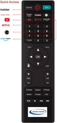 Kishore Traders Compatible Remote Control For Dotone Frameless Led Tv Dotone Frameless Smart Led Tv Remote Controller