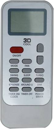 NixGlobal 129 AC DG11J1-11 DG11J1-34 Remote Compatible for WHIRLPOOL AC Remote Controller