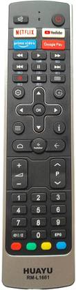 Harsh Enterprises RM-L1661 Compatible for Huayu Led TV Remote control Suitable for all types Vu models Smart remote control with Free Battery VU Remote Controller
