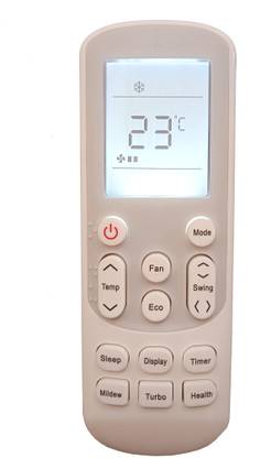 LipiWorld 191 (Health) AC Remote with Display Light Backlight (Old Remote Exactly Same Remote Will Only Work) Compatible For Godrej AC Remote Controller