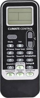 RESORB RE 192 AC Remote Control Compatible for (DG11J1-52) Split AC Compatible for (DG11J1-52) Whirlpool AC Remote Controller