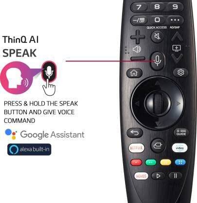 TVE MR19 & MR20GA Magic Remote with Voice, Scroll and Pointer Original Remote LG COMPATIBLE TV MODELS:OLED Models:W9,E9,C9,B9, NanoCell SM99,SM95,SM90,SM86,SM81 Remote Controller