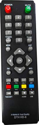 Ehop DTH Set Top Box Remote Compatible for (Free Dish) Dapic 3050 Set Top Box Remote DVB Remote Controller
