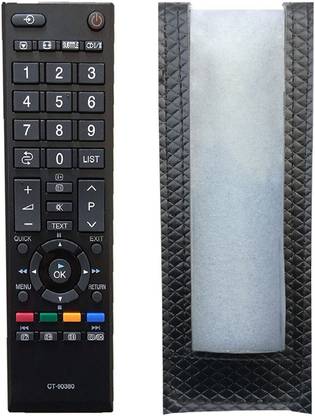 LipiWorld CT-90380 LCD LED TV Remote Control (with Remote Cover) Compatible for  Toshiba Tv Remote Controller