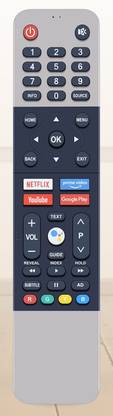 Crystonics Compatible for Motorola Tv Remote Control With Voice & Google Assistant Function Suitable for Smart Android 4K LED UHD OLED HD Motorola TV with OTT Hotkeys Motorola Android LED TV Remote Controller