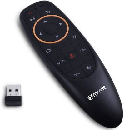 INNOVIX Wireless Bluetooth Remote G10 Model Voice Remote Control 2.5G Wireless IR Learning for Smart Tv Box and PC With IR Learning Fly Air Remote Mouse for Android TV Box Black Remote Controller