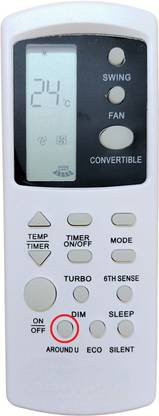 ERNIL AC Remote Compatible for Whirlpool AC With (Around U Button) 210B (Exactly Same Remote Will Only Work) Remote Controller