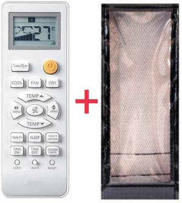 Ethex Remote+Cover) Ac Remote compatible for Haier Ac (Health button) With PU Leather Protective Cover( EXACTLY SAME REMOTE WILL ONLY WORK) Remote Controller