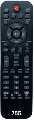 Upix 755 Home Theatre Remote Compatible for Santosh, Oscar, Target, Takai Home Theater (EXACTLY SAME REMOTE WILL ONLY WORK) Remote Controller