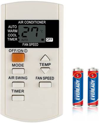 Shivish Panasonic AC Remote With 2 FREE AAA Batteries Model 44A Suitable for Pana sonic 1 1.5 2 Ton Split/Window Air Conditioner Remote Control Panasonic Remote Controller