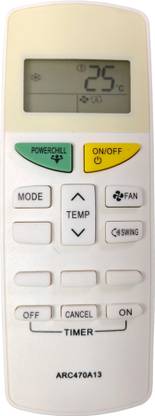 Ehop ARC470A13 Compatible Comote Control for  AC AC-132k Daikin Remote Controller