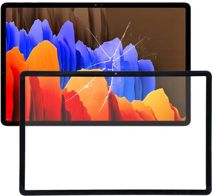 T-Rex Galaxy Tab S7+ (Wi-Fi only) ( SM-T970 ) Front Screen Glass with OCA [ Black ] TFT 12.4 inch Replacement Screen