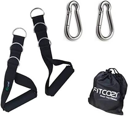 Fitcozi Pro Grip Handle Cable Crossover Gym Machine Accessories (2) Resistance Tube