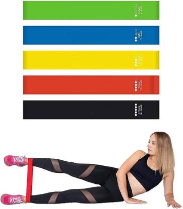 QWESI Resistance Loop Exercise Bands for Home Workouts Resistance Band (Pack of 5) Resistance Tube