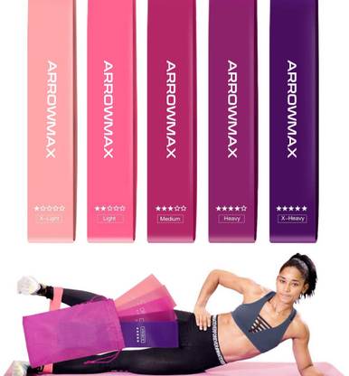 ArrowMax NEW LOOP RESISTANCE EXERCISE STRETCH BANDS FOR GLUTES THIGHS BUTT 5 LEVELS Resistance Tube