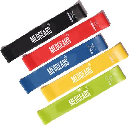 MEDGEARS Resistance Bands Mini Loop Hip Band Toning Exercise Band for Gym Belt Latex Band Resistance Tube