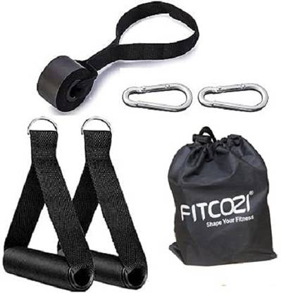 Fitcozi Resistance Band Handle Foam Door Anchor Carabiner Hooks Resistance Tube