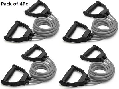 CODIVER Double toning tube resistance band Pack of 4 Pc Resistance Tube