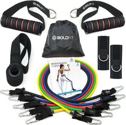 BOLDFIT Set For Men Women Gym Workout Equipment For Exercise Stretching Resistance Tube
