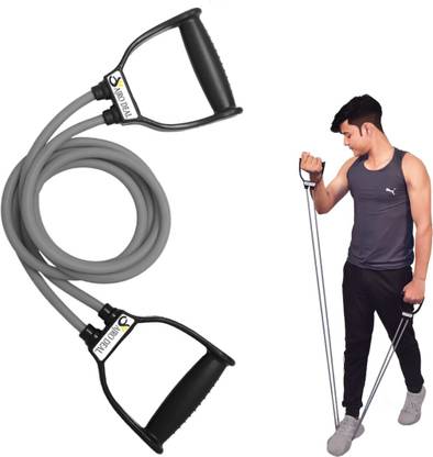 AJRO DEAL Double Toning Resistance Tube Pull Rope Elastic Rubber Resistance Tube
