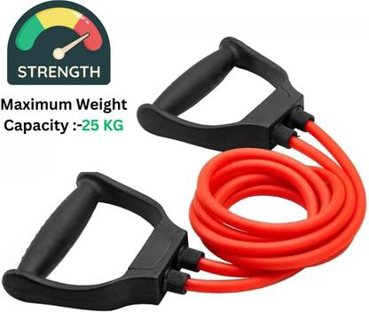 Shopeleven Pull rope Rubber Band Resistance Tube for Workout Exercise(Pack of 1,Multicolor) Resistance Tube