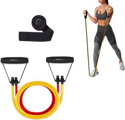 Xtrim Resistance Band - Non-Slip Grip Handles & Stretchable Bands, 30 Lbs Resistance Tube