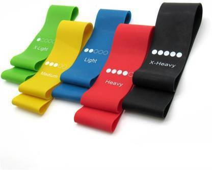DASS Loop Band 24-inch Set of 5 for Physical Home Fitness Therapy Stretching Resistance Tube