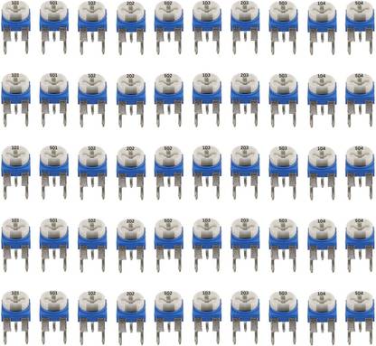 Charohm 50 Pcs Single Turn Vertical Preset Potentiometer Variable Resistor