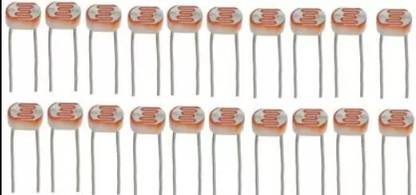 acce & peri 20 X LDR Photocell Sensor LIGHT DEPENDENT RESISTOR for Projects Fixed Variable Resistor