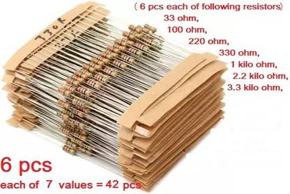 Amaze Trade 42 pcs combo of 7 values resistorbuyoriginalonlyfromamazetrade Fixed Resistor