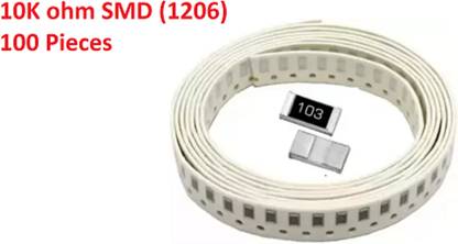 Technical hut 100 pcs 1206 package 10K Ohms SMD Resistors Fixed Resistor