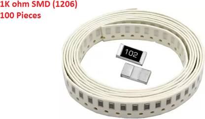 Technical hut 100 pcs 1206 package 1K Ohms SMD Resistors Fixed Resistor