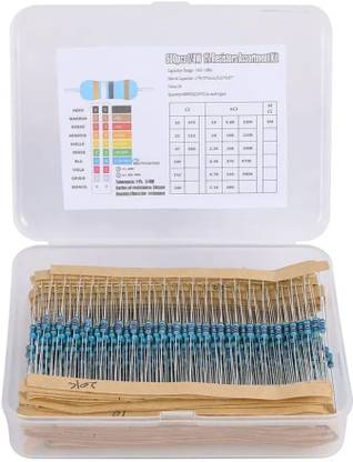 GSK Cut Resistor kit,600pcs Electronics 1/4W Metal Film Resistor kit 1% 30Value resistor Variable Resistor