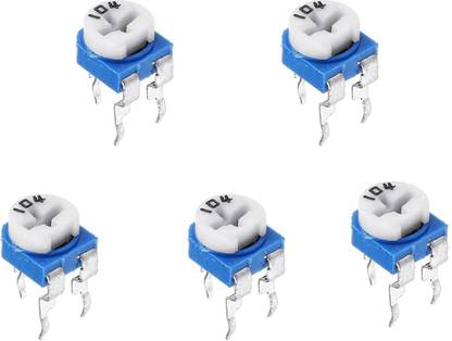 Zyme 100K (104) PRESET VARIABLE RESISTOR POTENTOIMETER TRIMPOT(PACK OF 5 PCS) Variable Resistor