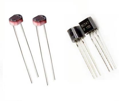 gobagee Combo of BC547 Transistors & LDR Sensor 2 Each Fixed Resistor