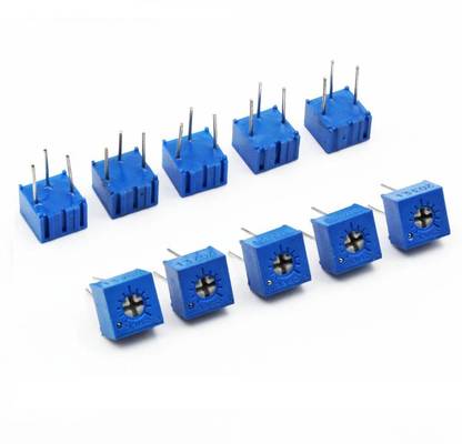 SunRobotics 10k Ohm Trimpot Trimmer Potentiometer Square 3362P 10 Pcs Variable Resistor